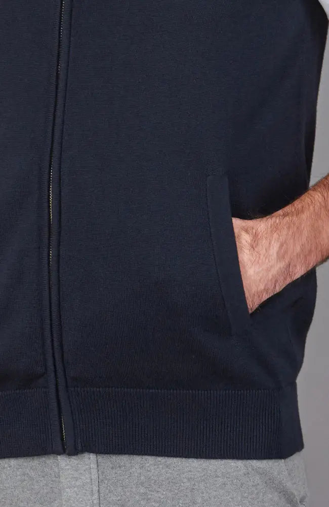 Lightweight 100% Cotton Zip Through Vest